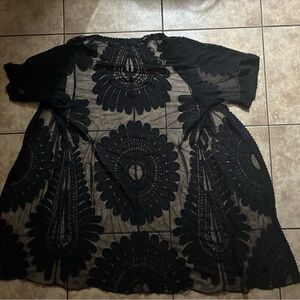 Elegant Black Lace Women's Top